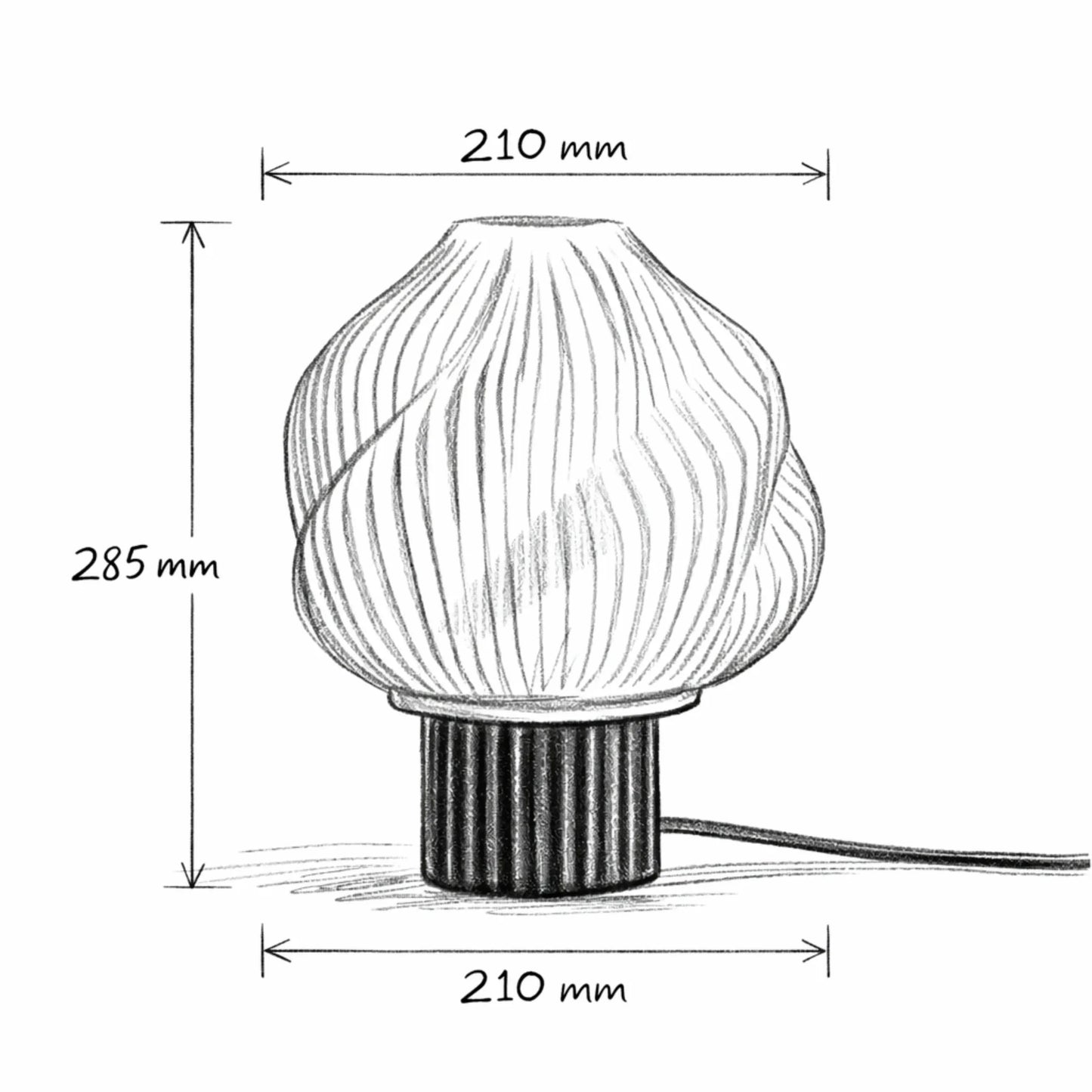 Lampa Twist Creme Black